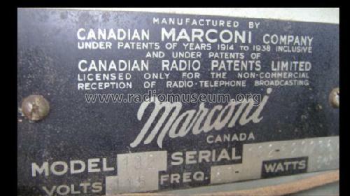 132 ; Canadian Marconi Co. (ID = 602303) Radio