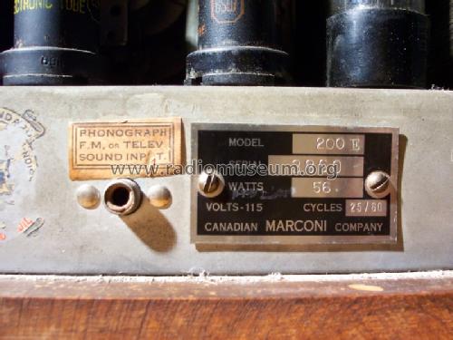 200E ; Canadian Marconi Co. (ID = 800651) Radio