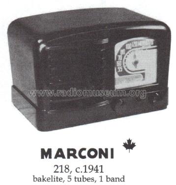 218 ; Canadian Marconi Co. (ID = 1446113) Radio