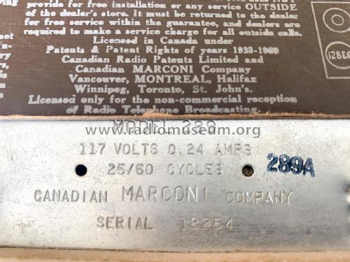 289A; Canadian Marconi Co. (ID = 2798139) Radio