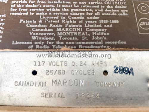 289A; Canadian Marconi Co. (ID = 2798139) Radio