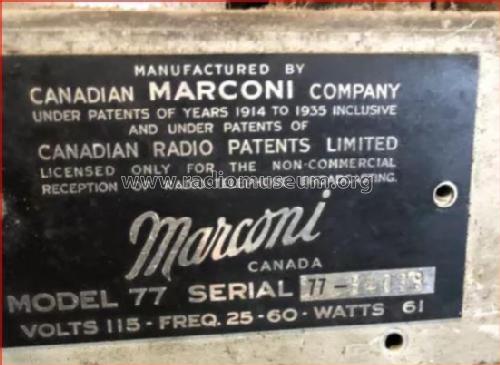 77 ; Canadian Marconi Co. (ID = 2680211) Radio