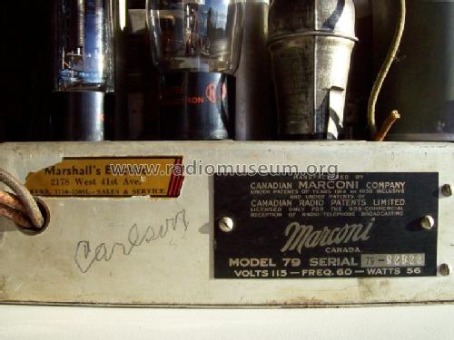79 ; Canadian Marconi Co. (ID = 800645) Radio