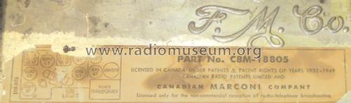 C8M-18805 ; Canadian Marconi Co. (ID = 2623234) Car Radio
