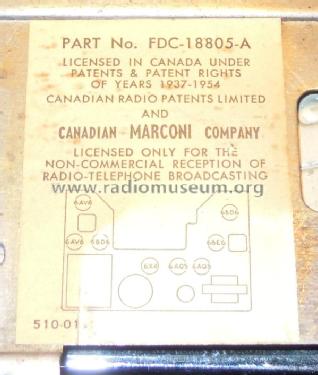 FDC-18805-A; Canadian Marconi Co. (ID = 2011884) Car Radio