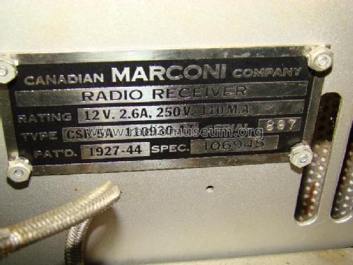 General-Coverage-Receiver CSR-5 + CSR-5A; Canadian Marconi Co. (ID = 705194) Commercial Re