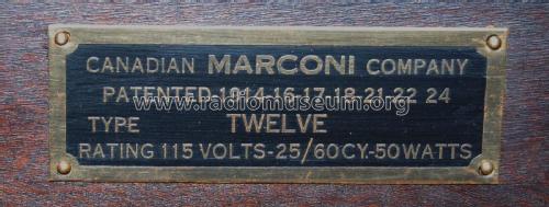 Marconi Model XII ; Canadian Marconi Co. (ID = 2005877) Radio