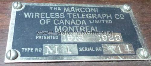 Marconiphone MK I; Canadian Marconi Co. (ID = 2249842) Radio