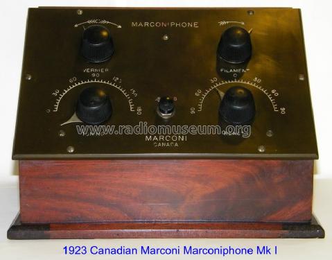 Marconiphone MK I; Canadian Marconi Co. (ID = 1013470) Radio