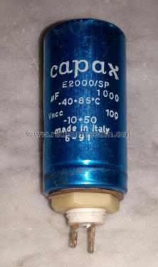 Condensatore elettrolitico E2000/SP, eccetera; Capax Costruzioni (ID = 2607221) Radio part