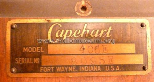 406-E Adam or 406-ER Ch= W-890 + amp W-891, W-892; 16-E; Capehart Corp.; Fort (ID = 1307279) Radio