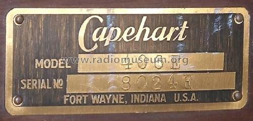 406-E Adam or 406-ER Ch= W-890 + amp W-891, W-892; 16-E; Capehart Corp.; Fort (ID = 1317005) Radio