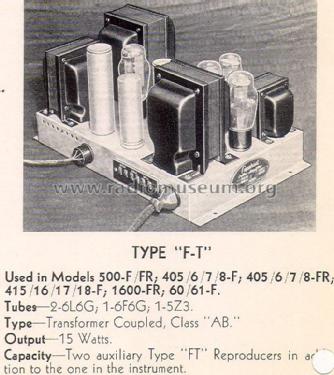 407F & FR Neo-Classic/Modern ; Capehart Corp.; Fort (ID = 1346579) Radio