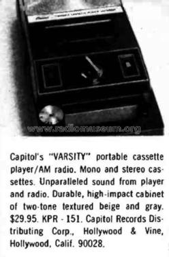 Varsity KPR-151; Capitol Records (ID = 1989731) Radio