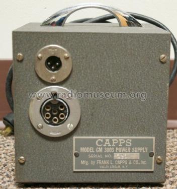 Power Supply CM 3003; Capps & Co. Inc., (ID = 2075968) A-courant