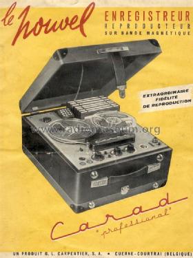 Professional Tape Recorder R 62 PA; Carad; Kuurne (ID = 800168) R-Player