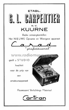 Professional Tape Recorder R 62 PA; Carad; Kuurne (ID = 1502619) Sonido-V