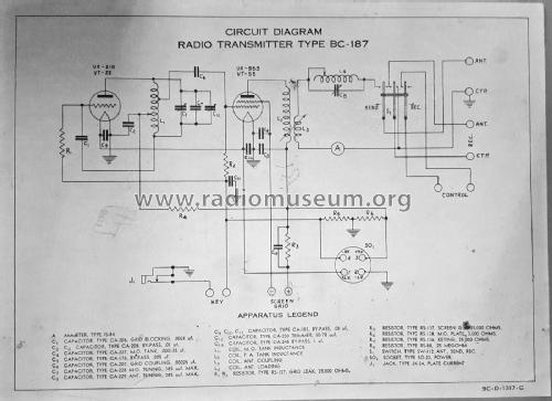 Radio Transmitter BC-187; Cardwell Mfg. Corp., (ID = 2258052) Mil Tr