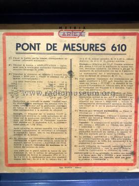 Pont de Mesure 610; Cartex, (ID = 2685563) Equipment