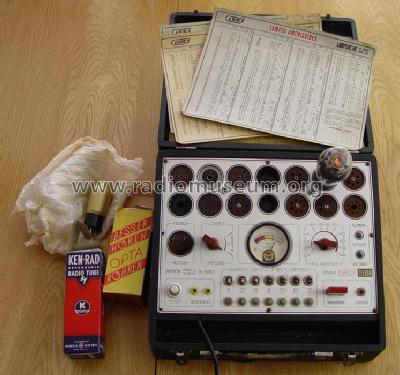 Tube tester / Röhrenprüfgerät 385; Cartex, (ID = 106685) Ausrüstung