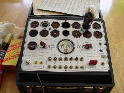 Tube tester / Röhrenprüfgerät 385; Cartex, (ID = 106686) Ausrüstung