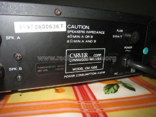 Integrated Amplifier CM-1065; Carver Corporation; (ID = 1804221) Ampl/Mixer