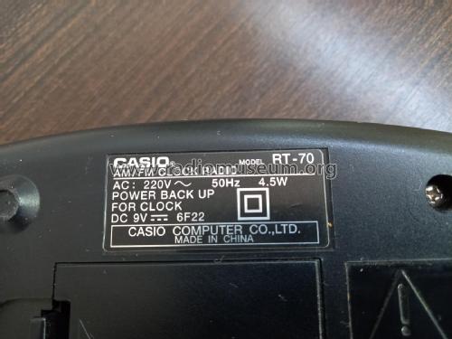 AM/FM Clock Radio RT-70; CASIO Computer Co., (ID = 2687141) Radio