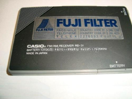 FM/AM Card Receiver RD-31; CASIO Computer Co., (ID = 1984704) Radio