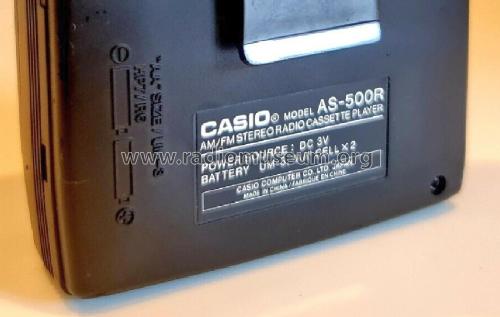 AM/FM Stereo Radio Cassette Player AS-500R; CASIO Computer Co., (ID = 2979958) Radio