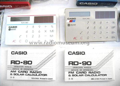 Card Radio - AM Receiver & Electronic Calculator RD-80; CASIO Computer Co., (ID = 1984792) Radio