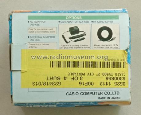 Color LCD Television TV-500 V; CASIO Computer Co., (ID = 2449112) Fernseh-E