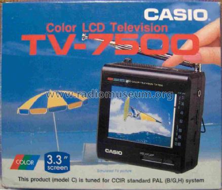 LCD Pocket Color Television TV-7500; CASIO Computer Co., (ID = 677401) Télévision