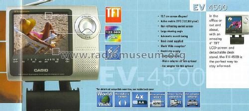 TFT Color TV & FM/AM Receiver EV-4500; CASIO Computer Co., (ID = 1146806) Televisore