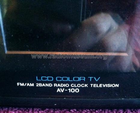 FM/AM 2 Band Radio Clock Television / LCD Colour Television AV-100; CASIO Computer Co., (ID = 1964714) TV-Radio