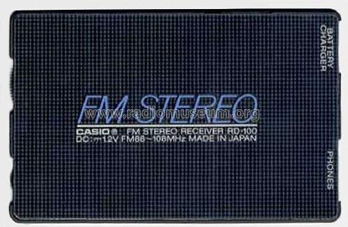 FM Stereo Pocket Receiver, Card Radio RD-100; CASIO Computer Co., (ID = 798109) Radio