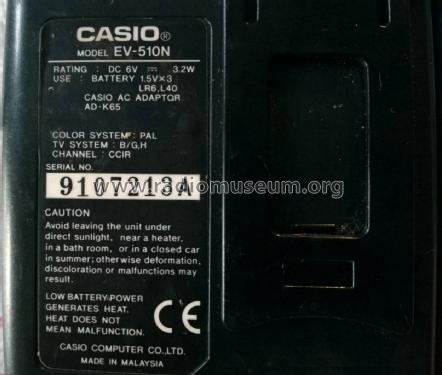 LCD Color Television EV-510N; CASIO Computer Co., (ID = 3021694) Televisión
