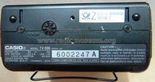 LCD Color Television TV-500; CASIO Computer Co., (ID = 2625848) Televisore