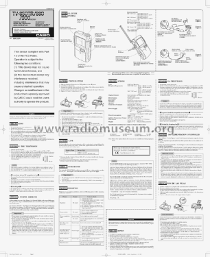 LCD Color Television TV-900B; CASIO Computer Co., (ID = 1945352) Televisión