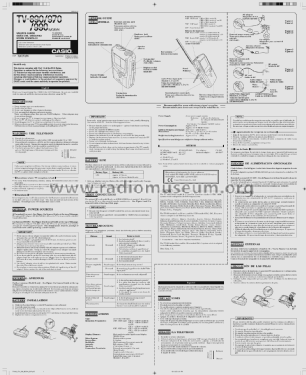 LCD Color Television TV-900B; CASIO Computer Co., (ID = 1945354) Television