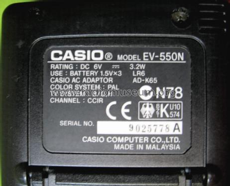 LCD ColorTelevision EV-550; CASIO Computer Co., (ID = 1045504) Television
