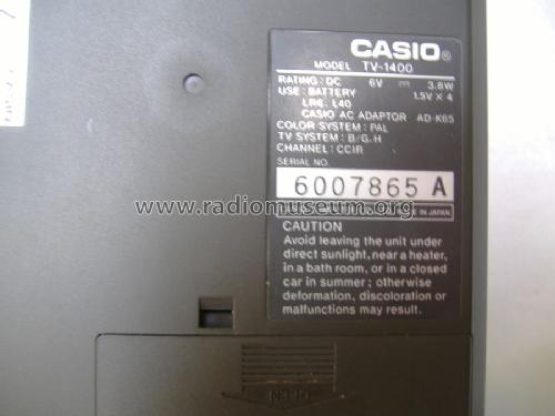 LCD Pocket Color Television TV-1400; CASIO Computer Co., (ID = 1659201) Fernseh-E