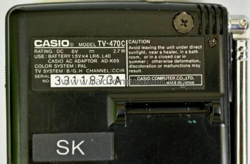 LCD Pocket Color Television TV-470C; CASIO Computer Co., (ID = 2316681) Télévision