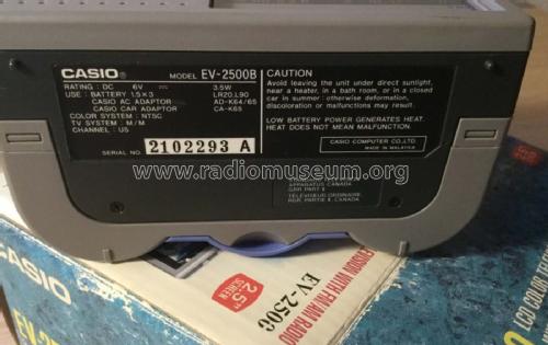 LCD Television/Radio EV-2500 B, C, I, N; CASIO Computer Co., (ID = 2535413) TV-Radio