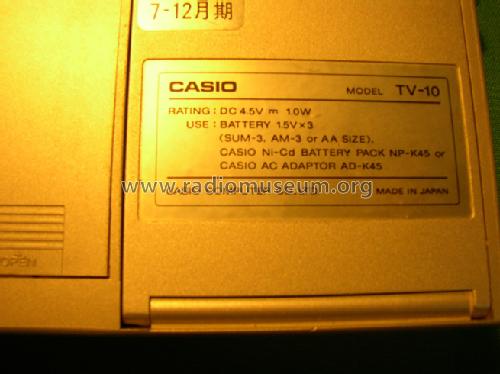 LCD Pocket Television TV-10; CASIO Computer Co., (ID = 762579) Television