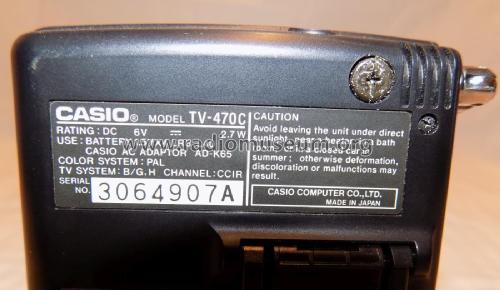 LCD Pocket Color Television TV-470C; CASIO Computer Co., (ID = 1968958) Television