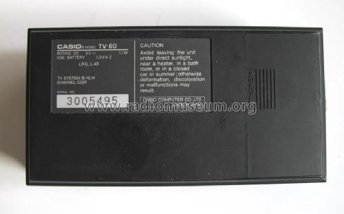 TV & FM/AM Receiver TV-60; CASIO Computer Co., (ID = 1392710) TV Radio