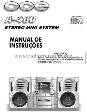 Stereo Mini System A-480; CCE - Indústria e (ID = 1979873) Radio