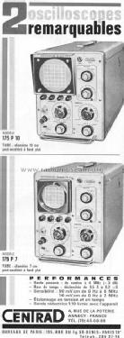Oscilloscope 175P10; Centrad; Annecy (ID = 387689) Equipment