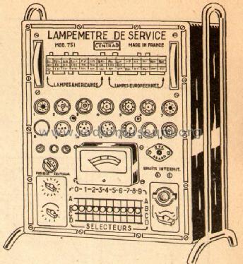 Lampemètre de service 751; Centrad; Annecy (ID = 553445) Equipment