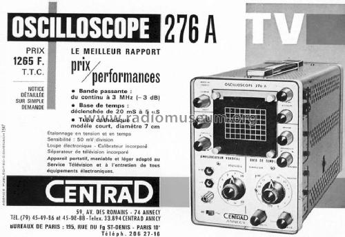 Oscilloscope 276 A; Centrad; Annecy (ID = 389502) Ausrüstung